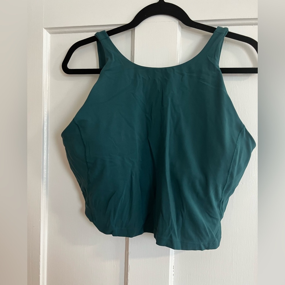Lululemon Align High Neck Tank Top Size 14- color- storm teal